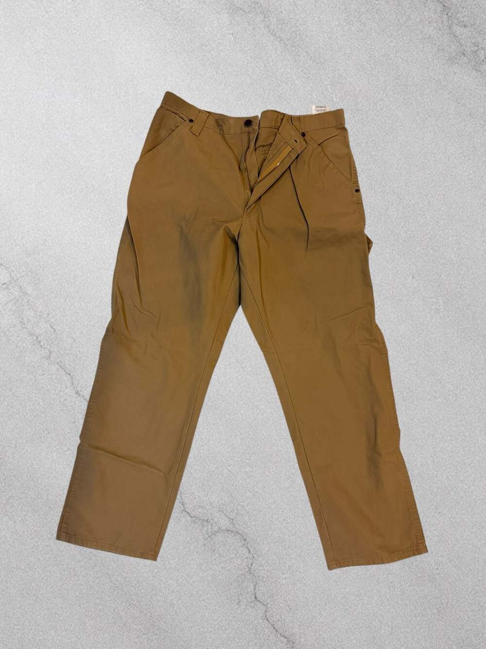Wrangler Mens Brown Canvas Work Utility Cargo Pants